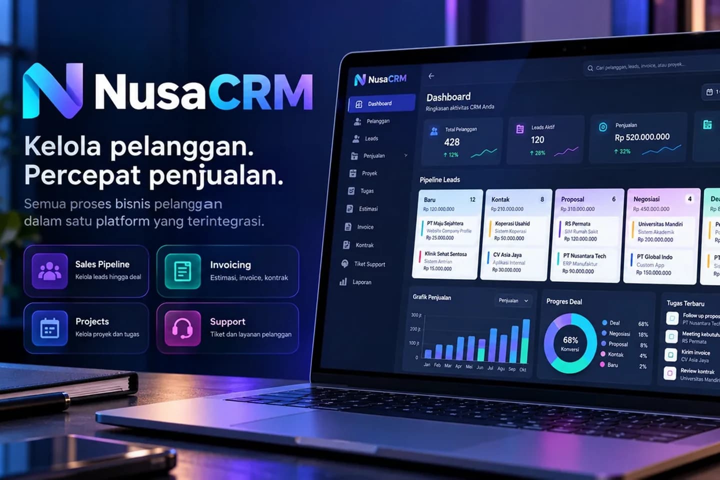 NusaCRM — CRM, Penjualan & Operasional